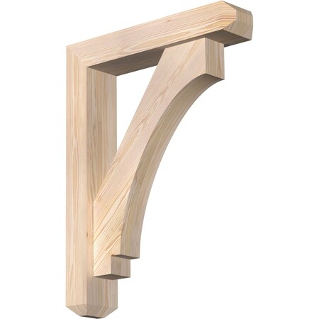 Ekena Millwork Imperial Craftsman Smooth Bracket w/ Offset Brace, Douglas Fir, 5 1/2"W x 26"D x 34"H BKT0604X26X34IMP04SDF